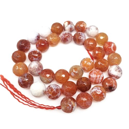 180pcs Adabele Natural Faceted Red Fire Agate Healing Gemstone 4mm (0.16 Inch) Small Round Loose Beads Gem Stone Spacer for DIY Craft Jewelry Making GH4-4 - color: Faceted Red Fire Agate, size: 4mm (180pcs/2 strands)