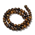 KISSITTY 235pcs 8mm Grade AB Natural Tiger Eye Bead Strands, Natural Gemstone Crystal Beads Round Smooth Chakra Beads Energy Healing Crystals Gemstones for DIY Jewelry Bracelets Necklaces Making - color: Grade AB Natural Tiger Eye