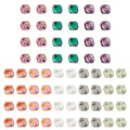 72Pcs Twisted Square Electroplate Glass Beads AB Color Square Glass Beads Crystal Loose Spacer Beads for DIY Bracelet Earring Necklace Jewelry Making Crafts - color: Twisted Square