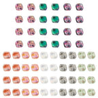 72Pcs Twisted Square Electroplate Glass Beads AB Color Square Glass Beads Crystal Loose Spacer Beads for DIY Bracelet Earring Necklace Jewelry Making Crafts - color: Twisted Square
