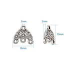Mega Pet 20pcs Tibetan Silver Hat Chandelier Component Links Charm Pendant Connectors with 3 Holes for Multi Layers Dangle Earring Bracelet Necklace Jewelry Making - color: Antique Silver, Hat