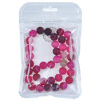 Natural Gemstone Loose Beads Matte Approxi 15.5 inch DIY Bracelet Necklace for Jewelry Making (6mm, Matte Fushia Stripe Agate) - color: Matte Fushia Stripe Agate, size: 6mm