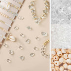 Xylise Jewelry Making Supplies Kit Natural Stone Beads for Irregular Natural Stone with for DIY Craft Bracelet Necklace Earrings for Adults (Transparent) - color: Transparent