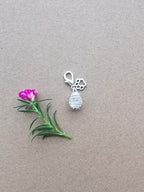 crystal pet collar charms,cat collar charms, dog collar charms - color: Clear Quartz