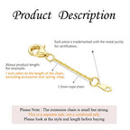 14k Gold 0.5"/1"/1.5"/2"/3" Necklace Bracelet Extender Chain, Necklace Extender Gold 14k, Durable Removable Gold Chain Extender, Gold Extension Chain for Necklace Anklet - color: style 5(Yellow)-Lobster Clasp, size: 2inch