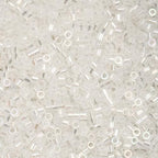 John Bead 25g Cylin Beads Crystal AB 11/0 Glass Cylindrical Seed Beads for Jewelry Bracelets Necklaces Earrings Making Embroidery - color: Transparent Crystal AB