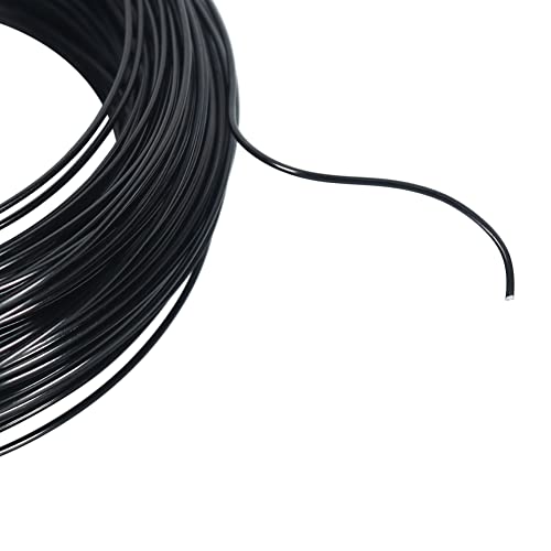 18 Gauge Aluminum Craft Wire, 165 Feet 1mm Bendable Metal Wire for Jewelry Making, Sculpting, Modelling, Wreath Making, Floral Making, Beading, Wire Wrapping (Black) - color: Black
