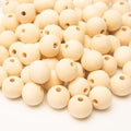 200pcs Wooden Beads for Crafts 20mm Natural Unfinished Bulk Large Beads for Garland Macrame Jewelry Making & DIY Farmhouse Decor (20mm) - size: 20mm
