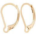 Beebeecraft 1 Box 100Pcs Leverback Earring Hooks 24K Gold Plated French Earring Hooks Earwire Findings 16.5x10mm for DIY Women Earring Making - color: Gold
