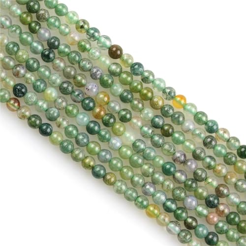 MJDCB 320pcs Natural Small Stone Beads 2mm Indian Agate Round Smooth Loose Gemstone Bead for Jewelry Making Bracelets Earrings Necklaces Accessories - color: Indian Agate