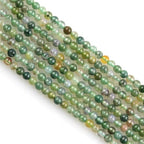 MJDCB 320pcs Natural Small Stone Beads 2mm Indian Agate Round Smooth Loose Gemstone Bead for Jewelry Making Bracelets Earrings Necklaces Accessories - color: Indian Agate
