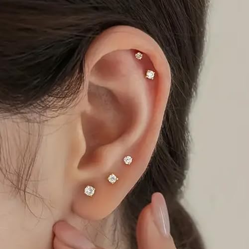 QWALIT Piercing Taper Threadless Insertion Tool - Titanium Labret Pin 16g, 18g, 20g - color: D13 - Silver Threaded+Threadless Tool
