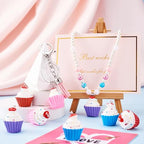 Craftdady Fruit Dangle Charms Pendants Cute Resin Food Pendants Apple Orange Pineapple Strawberry Pendants Lovely Vegetable Mushroom Charms for DIY Craft Earring Bracelet Necklace Jewelry Making - color: Mixed Colors, Cupcake