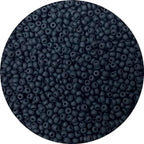 Bala&Fillic Frosted Black Color 4mm Seed Beads About 1200pcs/100Grams in Bag, 6/0 Glass Craft Beads for Making Bracelet and Necklace (Frosted Black) - color: Frosted black -4mm