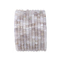 BEADIA Natural Gray Agate Short Cylinder Beads 2x3mm 155pcs Tube Loose Semi Gemstone Beads for Jewelry Making Design - color: Gray Agate