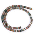 GEM-Inside 2x6mm Natural Green India Agate Stone Semi-Gemstone Heishi Disc Rondelle Spacer Beads for Jewelry Making Full 15" Strand Energy Stone Healing Power Crystal - color: Green India Agate