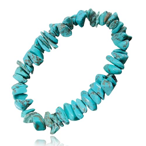 Natural Raw Gemstone Bracelets, Natural Crystal Chip Bead Bracelet, Healing Stone Beaded Bracelets for Women Men Girls Gifts