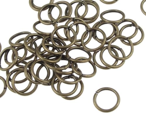 100pcs Open Jump Ring 4mm (0.16 Inch) Small O Ring Connector (Wire 0.8mm/20 Gauge) Tarnish Resistant Antique Bronze for DIY Craft Jewelry Making CF85-4 - color: Antique Bronze, size: 4mm (100pcs)