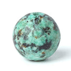 100Pcs Natural Stone 6mm African Turquoise Round Loose Gemstone Energy Healing Beads Hole Size 1mm DIY Smooth Beads for Bracelet Necklace Earrings Jewelry Making - color: African Turquoise, size: 6mm