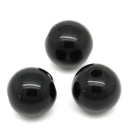 1,000 Round Black Acrylic Beads 8mm Diameter with 2mm Hole - color: Black, size: 8mm