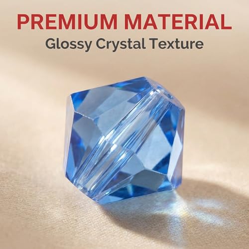 DIY 4mm 1000Pcs Bulk Faceted Bicone Crystal Glass Beads with Container Box Beads for Making Jewelry (Mixed Colors) - color: Mixed colors