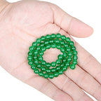 AD Beads Natural Gemstone Round Loose Beads 15" for Bracelet Necklace Earrings Jwelery Making Crafts DIY (6mm, Green Jade) - color: Green Jade, size: 6mm