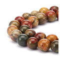 90pcs Adabele Natural Picasso Jasper Healing Gemstone 4mm (0.16 inch) Small Round Beads Gem Stone Spacer for Craft Jewelry Making GF10-4 - color: Picasso Jasper, size: 4mm (90pcs/1 Strand)