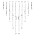 OHINGLT Necklace Extender Magnetic Clasps Chain Extenders for Necklaces,Gold and Silver Magnetic Necklace Clasps and Closures with Bracelet Extension - color: 10Pcs Silver