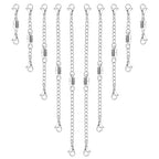 OHINGLT Necklace Extender Magnetic Clasps Chain Extenders for Necklaces,Gold and Silver Magnetic Necklace Clasps and Closures with Bracelet Extension - color: 10Pcs Silver