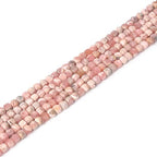 Natural Argentina Rhodochrosite Gemstone 4mm Faceted Cube Square Loose Beads 16 Inch for DIY Jewelry Making Beads - color: Argentina Rhodochrosite