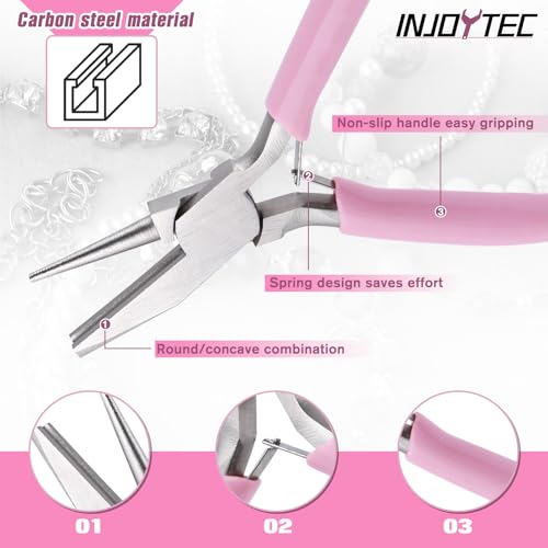 Mini Round Concave Pliers Jewelry Making Pliers Wire Bending For Making Wire Loops, Bending Wire, Wrapped Wire Loops, Eye Pins, Headpins Memory Wire Beading Jewelry Repair