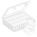 31-Slot Clear Plastic Bead Organizer Box with Hinged Lids - Portable Craft Storage Container for Jewelry Making, DIY Crafts, Nail Art & Small Parts