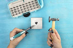 Cousin DIY Stamp & Go Metal Stamping Tool Kit Set with Hammer, Charms, Block and Bits, Multi