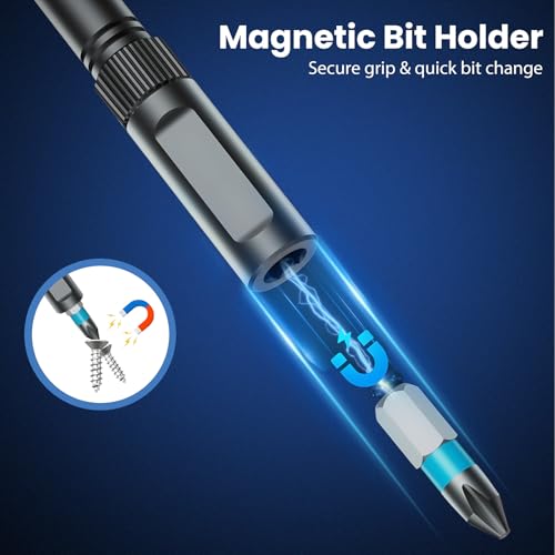 Ratcheting Screwdriver Set, 24-in-1 Multi-Bit Driver with 6.2° Fine Tooth Ratcheting Gear, S2 Steel Bits, Extended Lever Handle, Magnetic Tips, Compact Tool Kit for Home Repair & DIY - size: 24 PCS