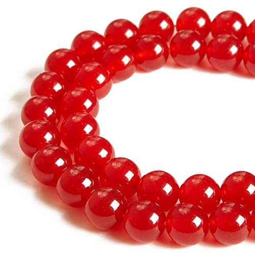 150pcs 8mm Carnelian Beads Natural Gemstone Beads Round Loose Beads for Jewelry Making - color: Carnelian, size: 8mm