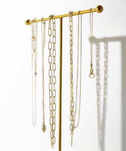 VROOMIUM Necklace Holder- Ceramic Base 1ft Height Jewelry Organizer Stand, Aesthetic Jewelry Hanger Display for Necklaces, Bracelets, Rings, Exhibidor de Collares-Elegant Green - color: Sq. Elegant Green