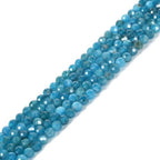 3mm Apatite Faceted Gemstone Round Loose Beads Strand 15.5-16" DIY Jewelry Making - color: Apatite