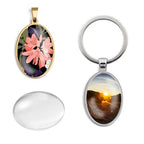 Koliva Oval Cabochons 30x40MM Clear Glass Cabochon 50PCS Transparent Glass Cabochons with Flat Backs Glass Dome for DIY Crafts Photo Pendant Jewelry Making (30x40MM,50PCS) - size: 30x40MM,50PCS