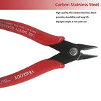Micro Wire Cutters 10 Pack, YEGEOOE 170 Precision Diagonal Cutting Pliers, 5Inch Mini Wire Flush cutters, Nippers, Shear Cutters, Wire Snips, Small Side Cutters for Electronics Crafts Jewelry, Red - style: 10pack flush wire cutters red