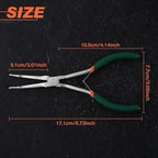 SPEEDWOX Mini Long Nose Pliers with Smooth Jaw, Bent Long Reach Needle Nose Pliers for Jewelry Making, Bending Wire and Small Object Gripping - style: Bent Long Nose Pliers Smooth Jaws