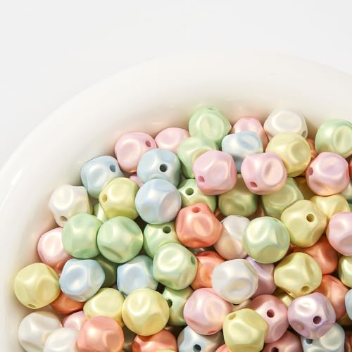 16mm Acrylic Beads 100pcs Cute Candy Colors Bead Spacer Loose Beads for DIY Crafting Necklace Bracelet Jewelry Making Keychain (Lime&Light Teal) - color: lime&light teal