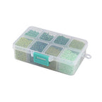 Pandahall 12500pcs 12/0 Round Glass Seed Beads Tiny Pony Beads Loose Spacers Bead for Jewelry Making (Green) - color: Green, size: 12/0