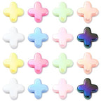 Ipotkitt 20 Pcs UV Plated Letter X Shaped Acrylic Beads Iridescent Cross Spacer Beads Random Color Beaded Ornaments for DIY Jewelry Making Necklace Bracelet Earrings - color: 20pcs-Cross Beads-15x15x8mm