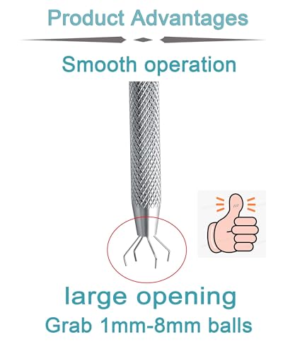 QWALIT Piercing Taper Threadless Insertion Tool - Titanium Labret Pin 16g, 18g, 20g - color: 11 - Ball Grabber Tool