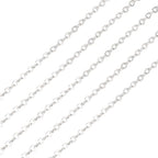 Elecrelive 3.28 Feet 925 Sterling Silver Cable Chains 1.5mm Thin Small Link Silver Necklace Permanent Jewelry Chain for Women Minimalist Necklace Bracelet Making - color: Sterling Silver,Cable Chain