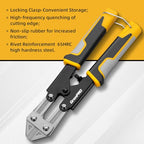 GRENPRO Wire Cutters Heavy Duty 8 Inch, Mini Bolt Cutter & Small Wire Cable Cutters, Wire Clippers for Crafting, Wire Cutter Pliers with Soft Anti-Slip Handle - style: 8" Bolt Cutter
