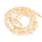 Citrine Pebble Nugget Oval Free Tumbled Stone 6-8mm Natural Gemstone Loose Beads Approx 15.5 inch for DIY Jewelry Making - color: Citrine