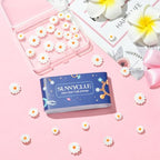 SUNNYCLUE 1 Box 30Pcs Shell Daisy Beads Flower Shell Beads Small Cute White Sunflower Summer Beach Natural Freshwater Loose Spacer for Jewelry Making DIY Earrings Bracelets Crafts Supplies Women Adult
