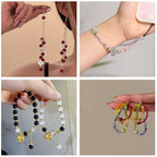 200PCS Glass Beads 8mm Glass Beads for Bracelets Necklaces Jewelry Making DIY Crafts (Brown) - color: 5Brown
