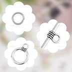 AUEAR, 150 Sets Silver Toggle Jewelry Clasps Necklace OT for Making - color: Silver, size: 150 Set